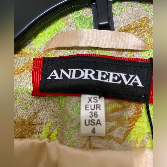 ANDREEVA Mint Jacqueline Jacket With Detachable Ostrich Feather Cuffs Sz XS - Picture 6 of 14